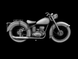 bsa bantam d1 1948 Modello 3D