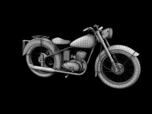 bsa bantam d1 1948 Modello 3D