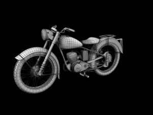 bsa bantam d1 1948 3D Model