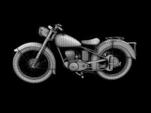 bsa bantam d1 1948 Modello 3D