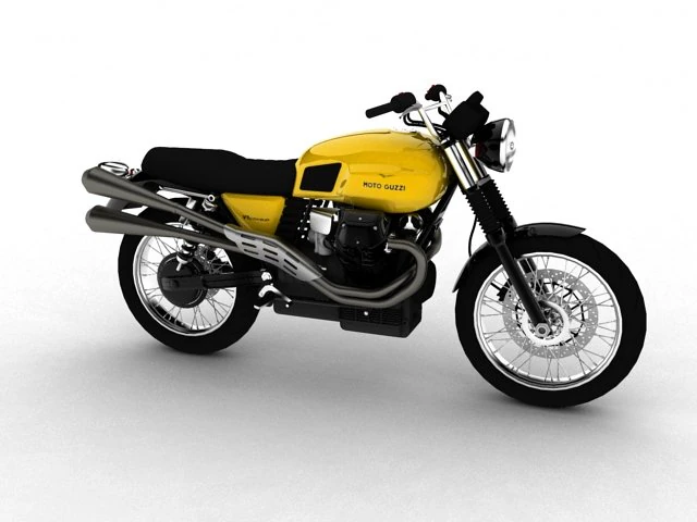 moto guzzi v7 scrambler 2012 3D Model .c4d .max .obj .3ds .fbx .stl .blend 