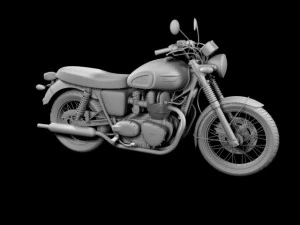 Триумф Бонневиль Т100 2012 г. 3D Модель
