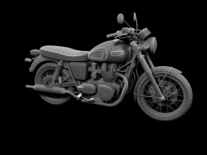 Триумф Бонневиль Т100 2012 г. 3D Модель