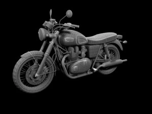 Триумф Бонневиль Т100 2012 г. 3D Модель