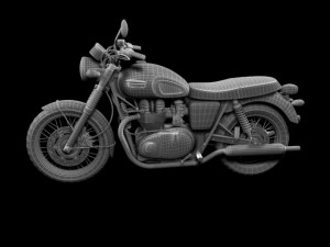 triumph bonneville t100 2012 Modelo 3D