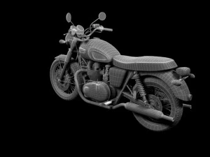 Триумф Бонневиль Т100 2012 г. 3D Модель