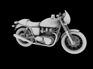triumph thruxton 2011 3D Model