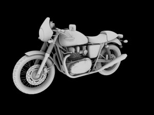 triumph thruxton 2011 3D Model