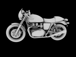 triumph thruxton 2011 3D Model