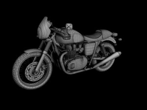 triumph thruxton 2011 3D Model