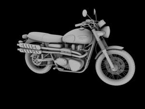 triumph scrambler 900 2012 3D 모델