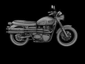 triumph scrambler 900 2012 3D Model