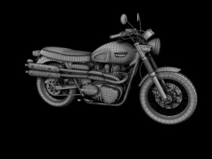 triumph scrambler 900 2012 3D 모델