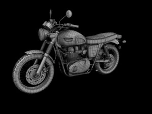 triumph scrambler 900 2012 3D Model