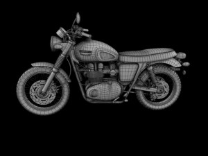triumph scrambler 900 2012 3D 모델