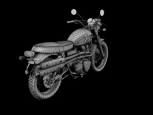 triumph scrambler 900 2012 3D 모델