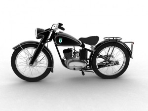 dkw rt125 1950 3D Modell in Motorrad 3DExport