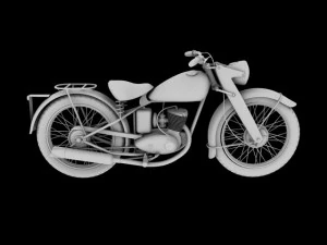 dkw rt125 1950 3D Model