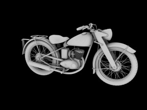 dkw rt125 1950 3D 모델