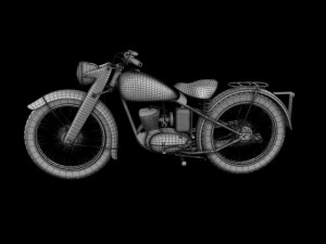 dkw rt125 1950 3D 모델
