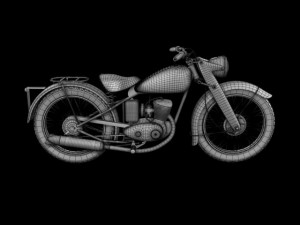 dkw rt125 1950 3D 모델