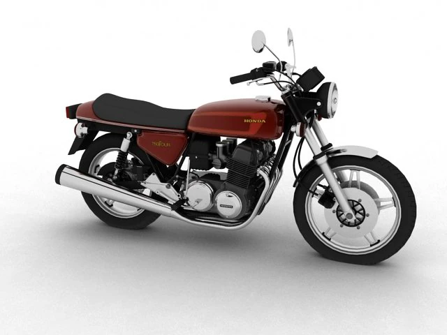 honda cb750 f2 1978 3D Model .c4d .max .obj .3ds .fbx .stl .blend