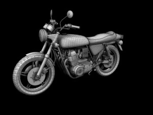 honda cb750 f2 1978 3D Model