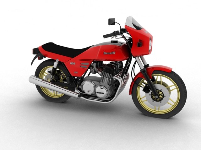 benelli 900 sei 1984 3D Model .c4d .max .obj .3ds .fbx .stl .blend 