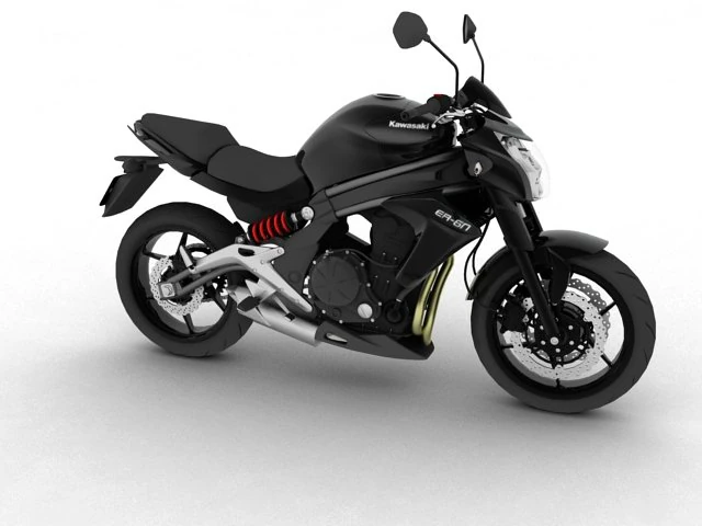kawasaki er6n 2012 3D Model .c4d .max .obj .3ds .fbx .stl .blend 