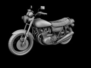 kawasaki z1 900 1972 3D Model