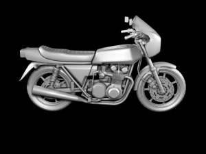 kawasaki z1r 1977 3D 모델