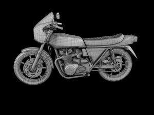 kawasaki z1r 1977 3D 모델