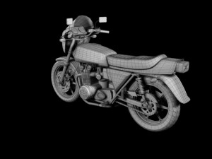 kawasaki z1r 1977 3D 모델