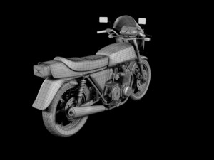 kawasaki z1r 1977 3D 모델