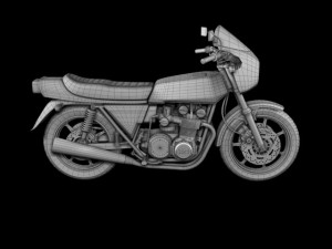 kawasaki z1r 1977 3D 모델