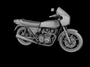 kawasaki z1r 1977 3D 모델