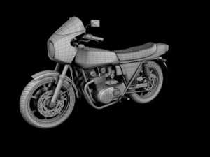 kawasaki z1r 1977 3D 모델