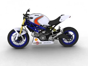 ducati monster 796 racer 2012 3D Model
