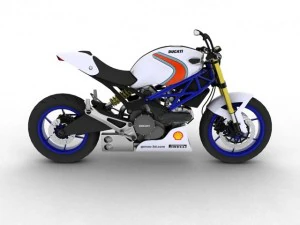 ducati monster 796 racer 2012 3D Model