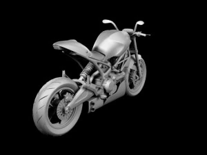 ducati monster 796 racer 2012 3D Model