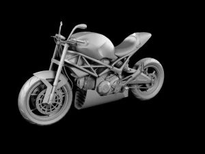 ducati monster 796 racer 2012 3D Model