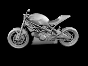 ducati monster 796 racer 2012 3D Model