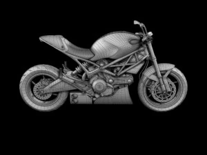 ducati monster 796 racer 2012 3D Model