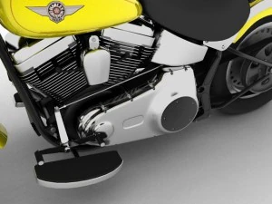 harleydavidson flstf fat boy 2012 3D Model