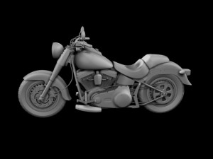 harleydavidson flstf fat boy 2012 3D Model