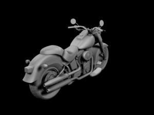 harleydavidson flstf fat boy 2012 3D Model