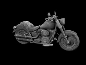 harleydavidson flstf fat boy 2012 3D Model