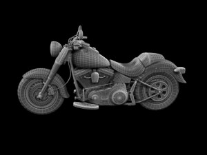 harleydavidson flstf fat boy 2012 3D Model
