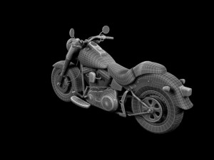 harleydavidson flstf fat boy 2012 3D Model