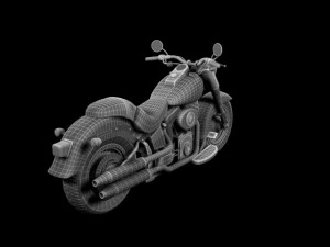 harleydavidson flstf fat boy 2012 3D Model
